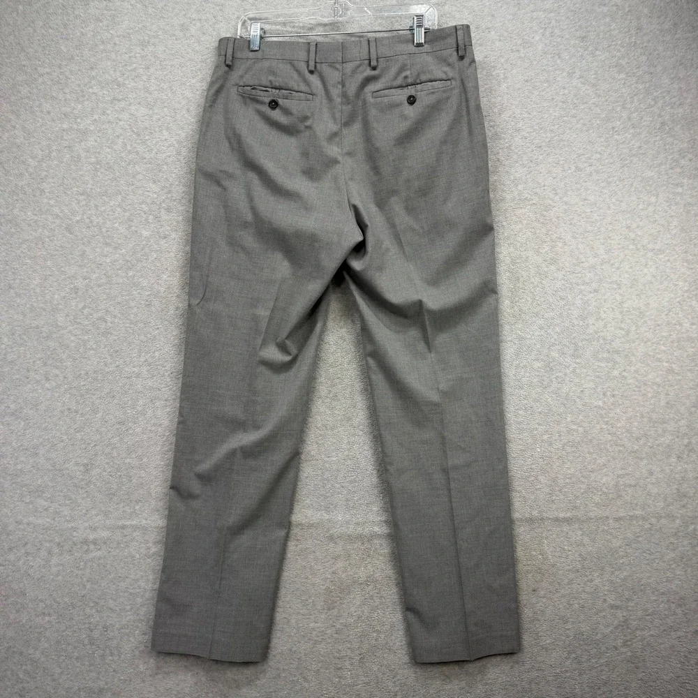 Banana Republic Dress Pants Mens 34x32 Grey Tailored‎ Fit Flat Front Trousers
